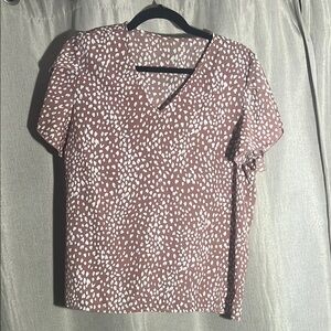 Women's pink and White Patterned Top